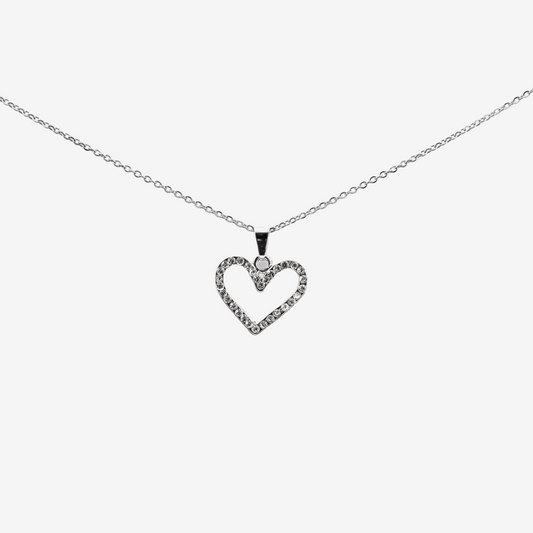 Collana con cuore brillante